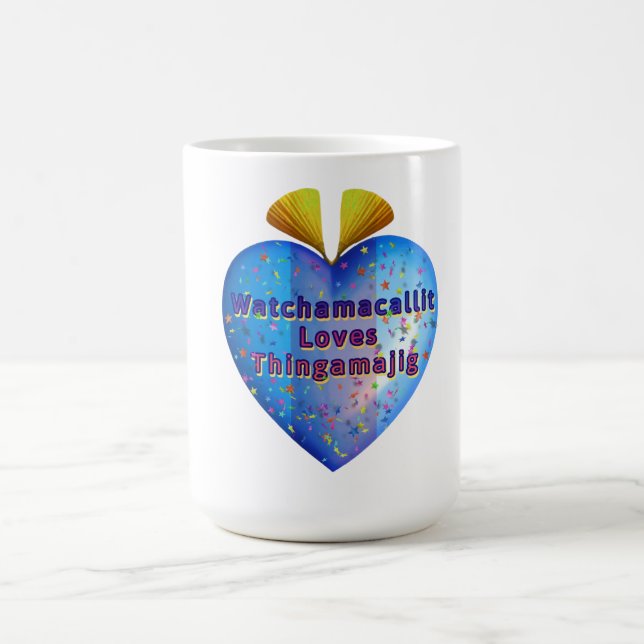 CANECA DE CAFÉ WATCHAMACALLIT LOVES THINGAMAJIG (Centro)
