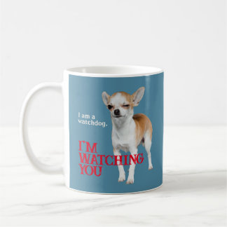Caneca De Café Watchdog Chihuahua - Personalizável