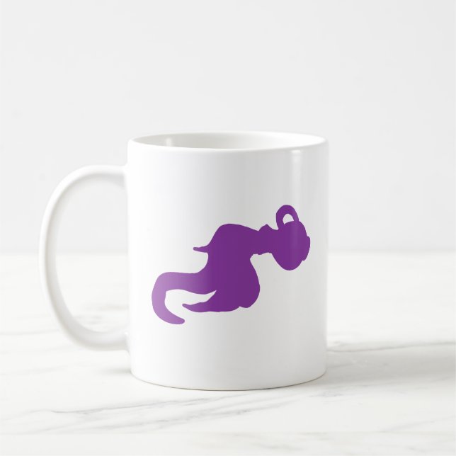 Caneca De Café Water Bearer Silhouette in Soft Blue – Modern (Esquerda)