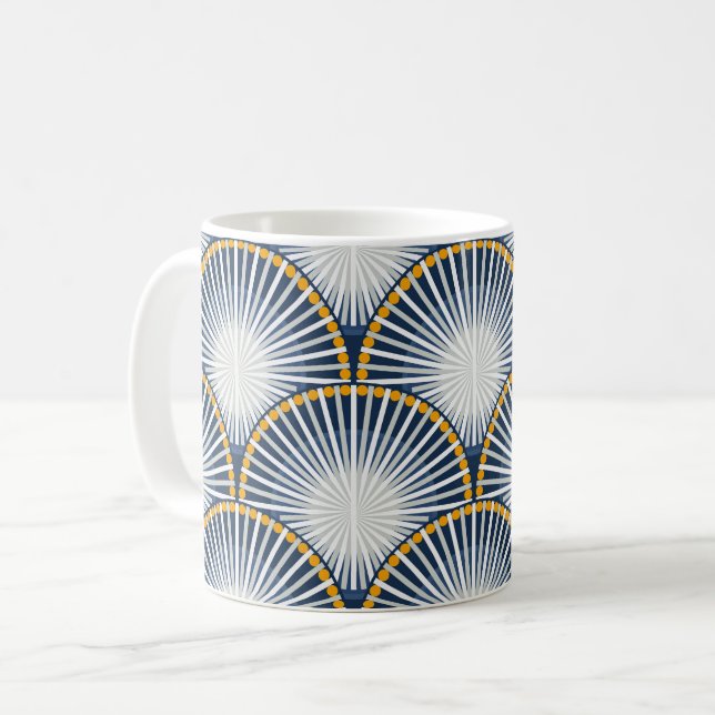 Caneca De Café Water Lily Art Deco (Frente Esquerda)