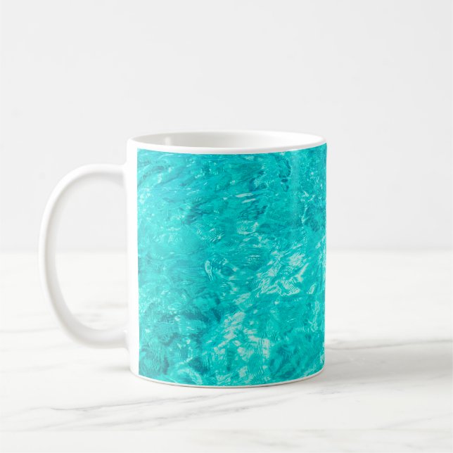 Caneca De Café Water pool turquoise background (Esquerda)