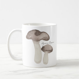 Caneca De Café Watercolor Brown Mushroom Mug Agaricus Bisporus
