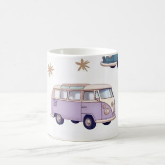 Caneca De Café Watercolor camper van design