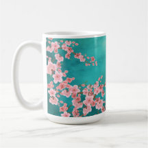 Watercolor Cherry Blossom Coffee Mug