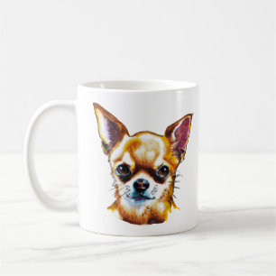 Caneca De Café Watercolor Chihuahua