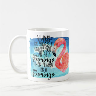 Caneca De Café Watercolor Flamingo