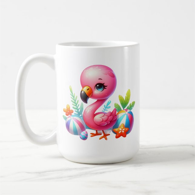 Caneca De Café Watercolor Flamingo Clipart-95059 (Esquerda)