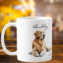 Watercolor  Golden Retriever  Personalize