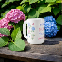 Watercolor Hydrangea Mug - Para a mãe estou tão or
