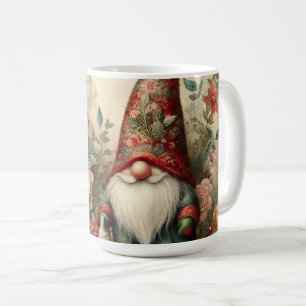 Caneca De Café Watercolor Merry Christmas Gnom