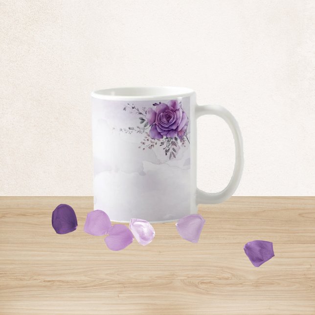 Caneca De Café Watercolor Morada Mug (Criador carregado)
