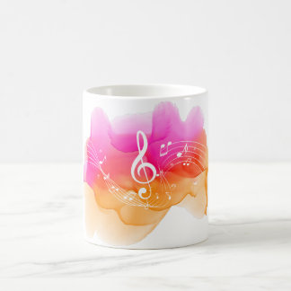 Caneca De Café Watercolor Music