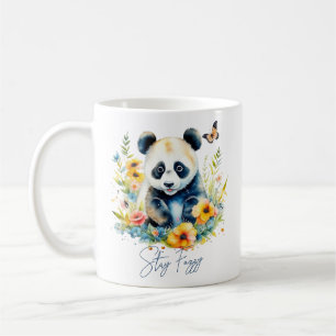 Caneca De Café Watercolor Panda, felpudo