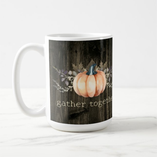 Caneca De Café Watercolor Pumpkin (Esquerda)