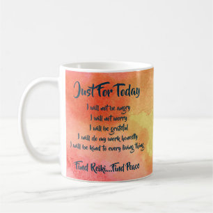 Caneca De Café Watercolor Reiki Principles Mug