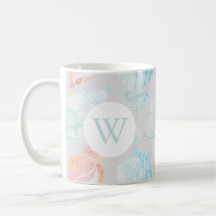 Caneca De Café Watercolor Seashell Mug