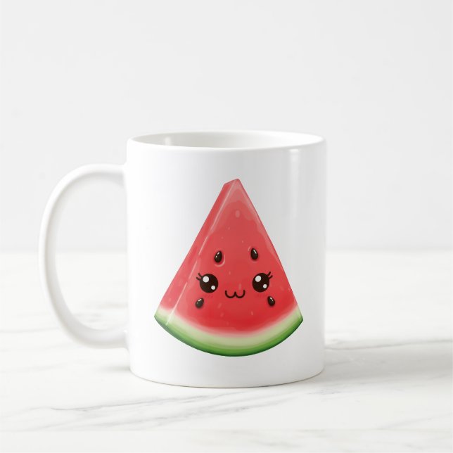 Caneca De Café Watermelon Custom Funny Summer Fruit (Esquerda)