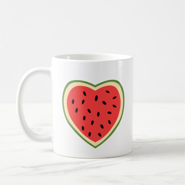 Caneca De Café Watermelon Heart (Esquerda)