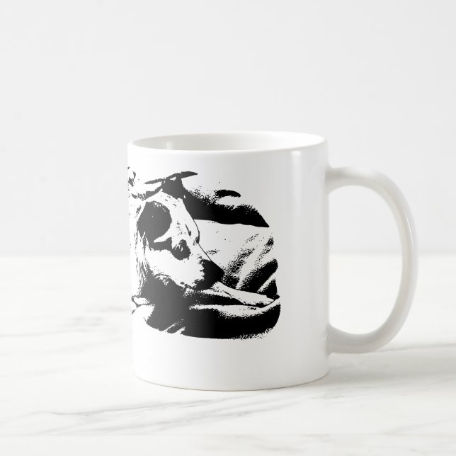Caneca De Café Watful Terrier no cobertor do inverno (Direita)
