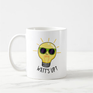 Caneca De Café Watts Up Engraçado Lâmpada Lâmpada