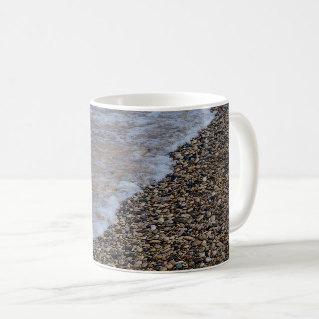 Caneca De Café Wave Ashore Painterly Coffee Mug (Frente Esquerda)