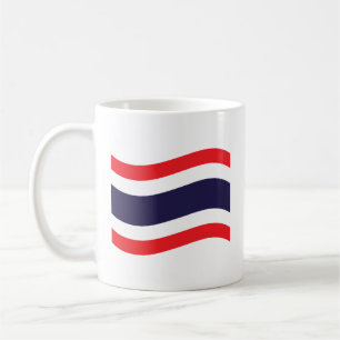 Caneca De Café Wave de Bandeira Tailandesa