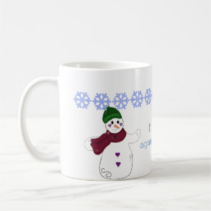 Caneca De Café Waving Goodbye Snowman