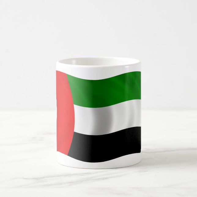 Caneca De Café Waving UAE Flag (Centro)