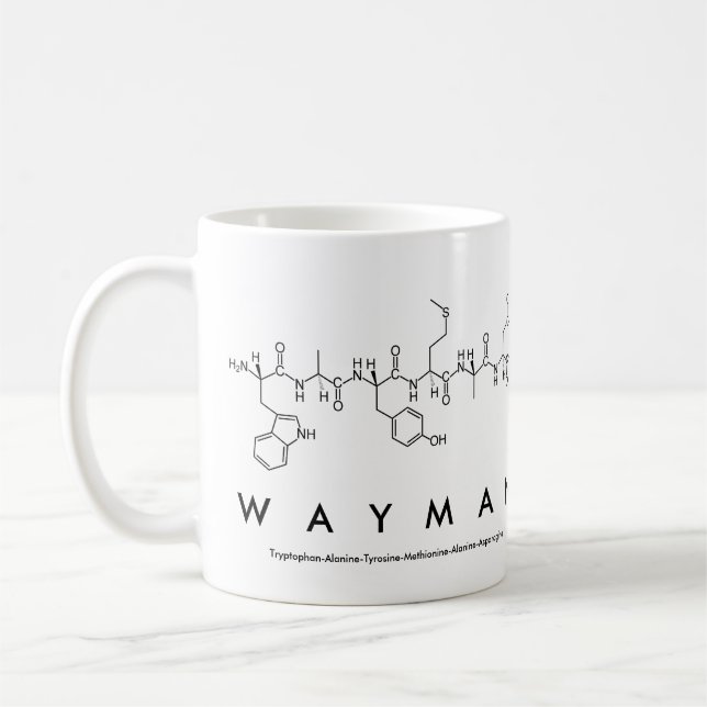Caneca De Café Wayman peptide name mug (Esquerda)