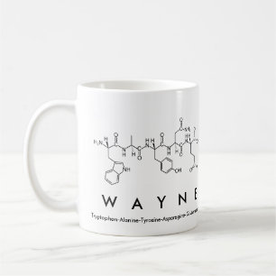 Caneca De Café Wayne Peptide name mug