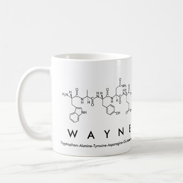 Caneca De Café Wayne Peptide name mug (Esquerda)
