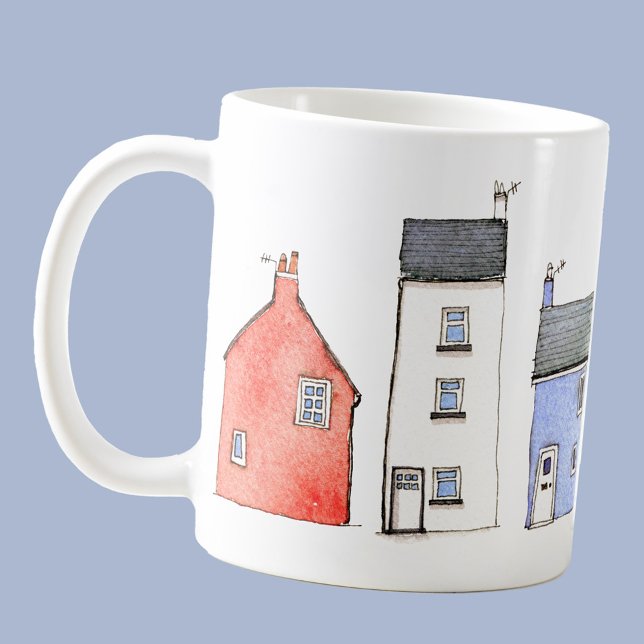 Caneca De Café Wcolor House Art (Watercolor house cottage architecture real estate coffee mug)