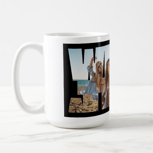 Caneca De Café "We Are a Team" Custom Photo Mug (Esquerda)
