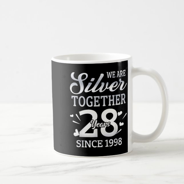 Caneca De Café We Are Together 28 Years Couple Anniversary Since  (Direita)