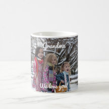 WE LOVE YOU! Kundenspezifische Foto Tasse, 325 ml