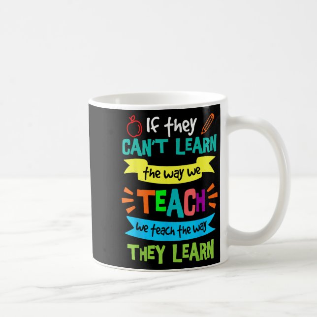 Caneca De Café We Teach The Way They Learn Sped Special Education (Direita)