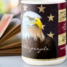 Caneca De Café We The People Bill of Rights Flag Bald Eagle 