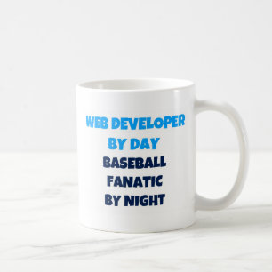 Caneca De Café Web Developer por Day Baseball Fanatic por Night