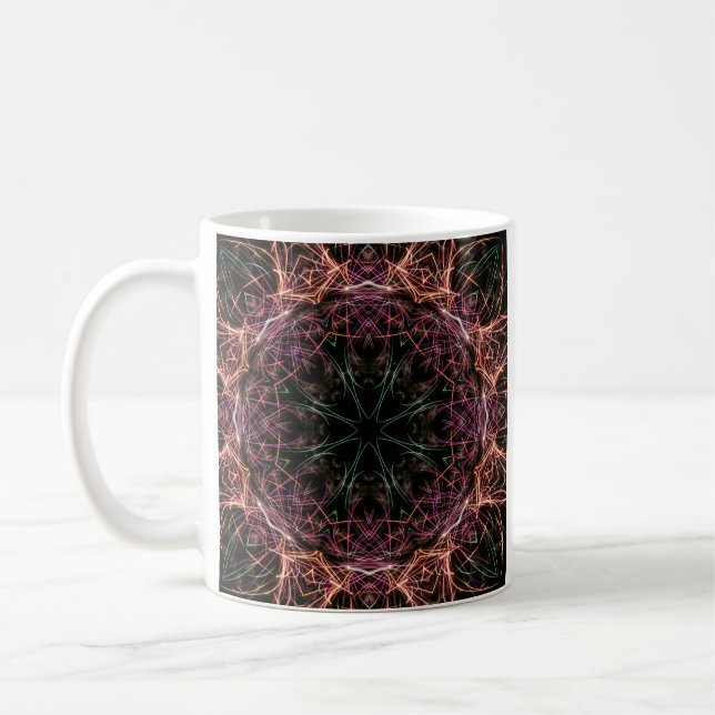 Caneca De Café Web of Color Kaleidoscope (Esquerda)