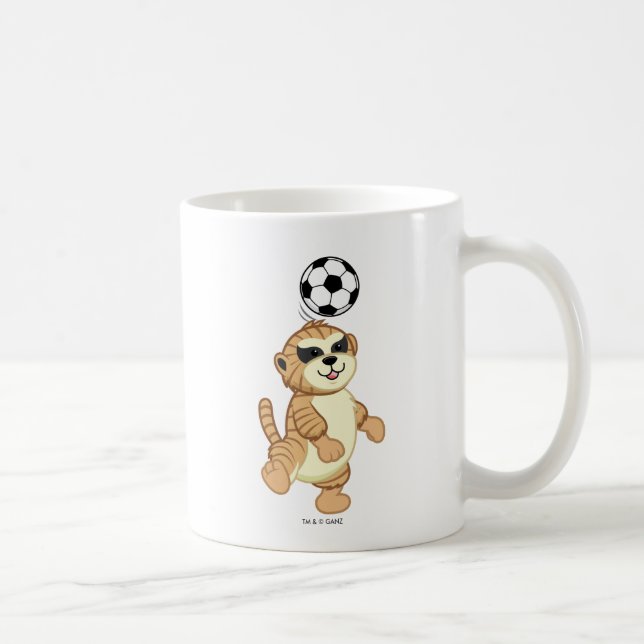 Caneca De Café Webkinz | Meerkat que joga o futebol (Direita)