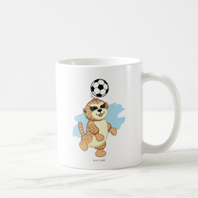 Caneca De Café Webkinz | Meerkat que joga o futebol 2 (Direita)