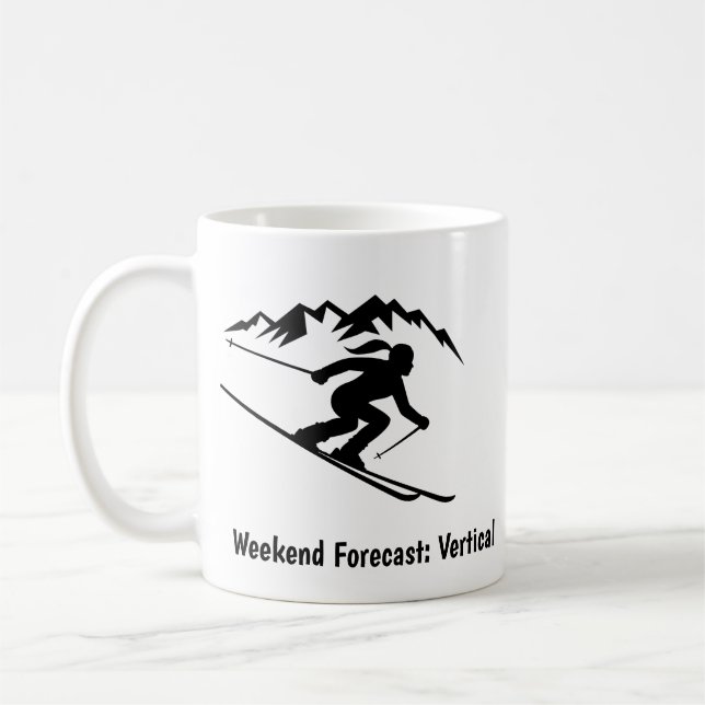 Caneca De Café "Weekend Forecast: Vertical" (Esquerda)