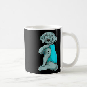 Caneca De Café Weimaraner Eu Adoro Pai de Tatuagem Roupa, Pai De 