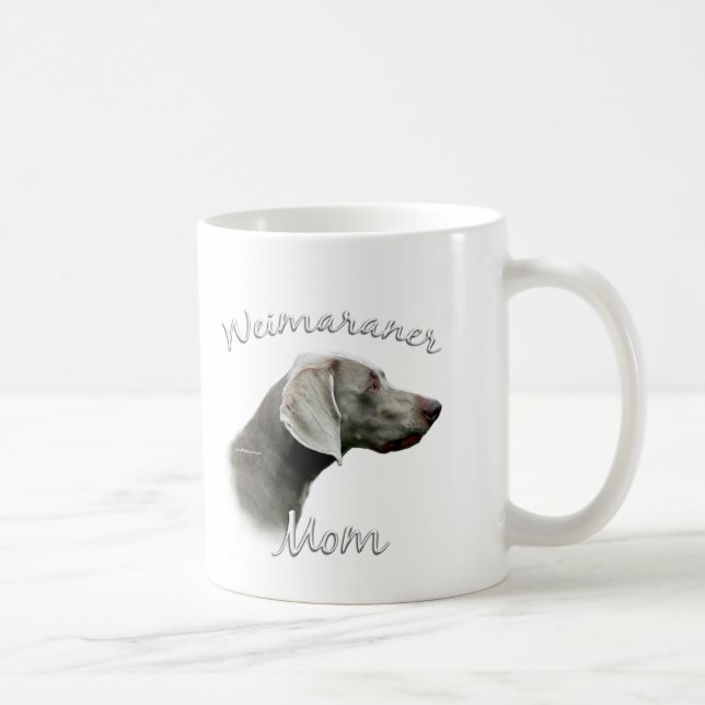 Caneca De Café Weimaraner Mãe 2 (Direita)
