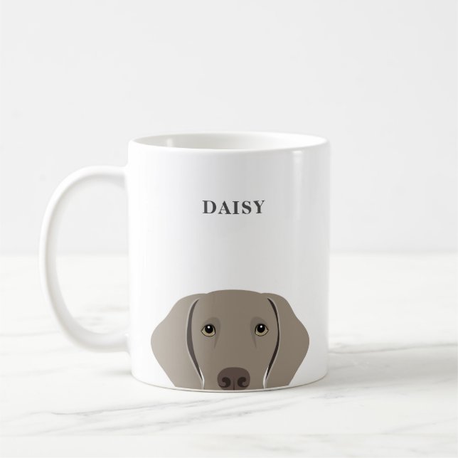 Caneca De Café Weimaraner Mugs (Esquerda)
