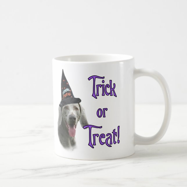 Caneca De Café Weimaraner Trick (Direita)