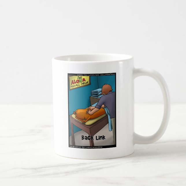 Caneca De Café Weiner Massage aka Backlink Funny Gifts & Cards (Direita)
