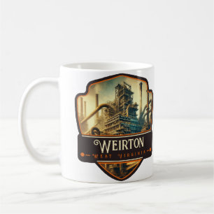 Caneca De Café Weirton, Virgínia Ocidental Vintage