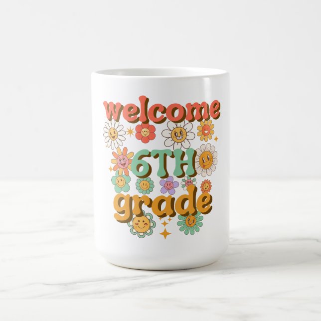 Caneca De Café welcome 6th grade, first day of school, welcome (Centro)