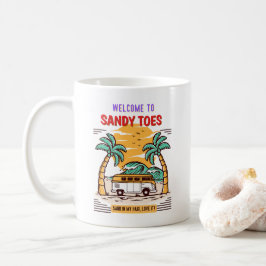 Caneca De Café Welcome To Sandy Toes Summer Beach 